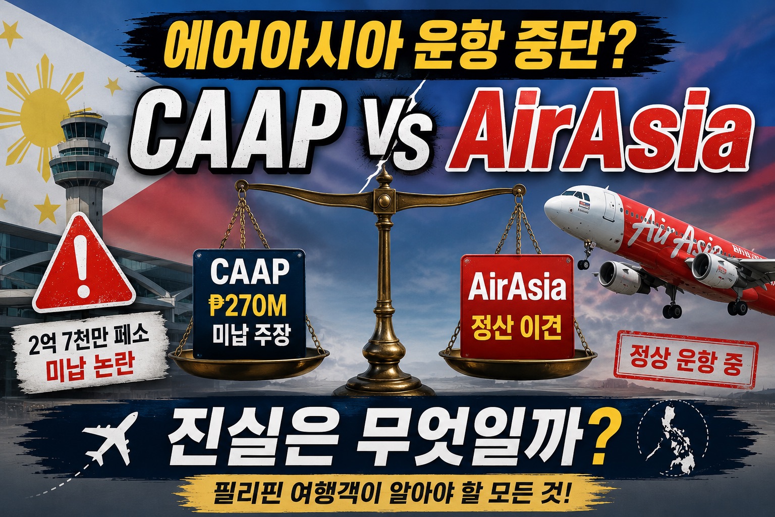 필리핀 에어아시아 운항 중단 논란, 진실은 무엇일까?