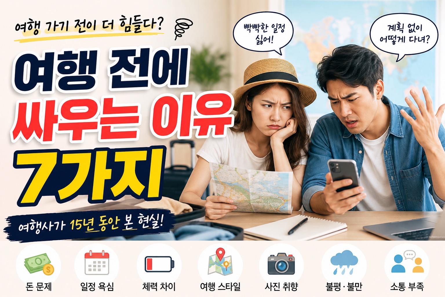 여행을 앞두고 더 많이 싸우는 이유, 여행사가 15년 동안 본 현실